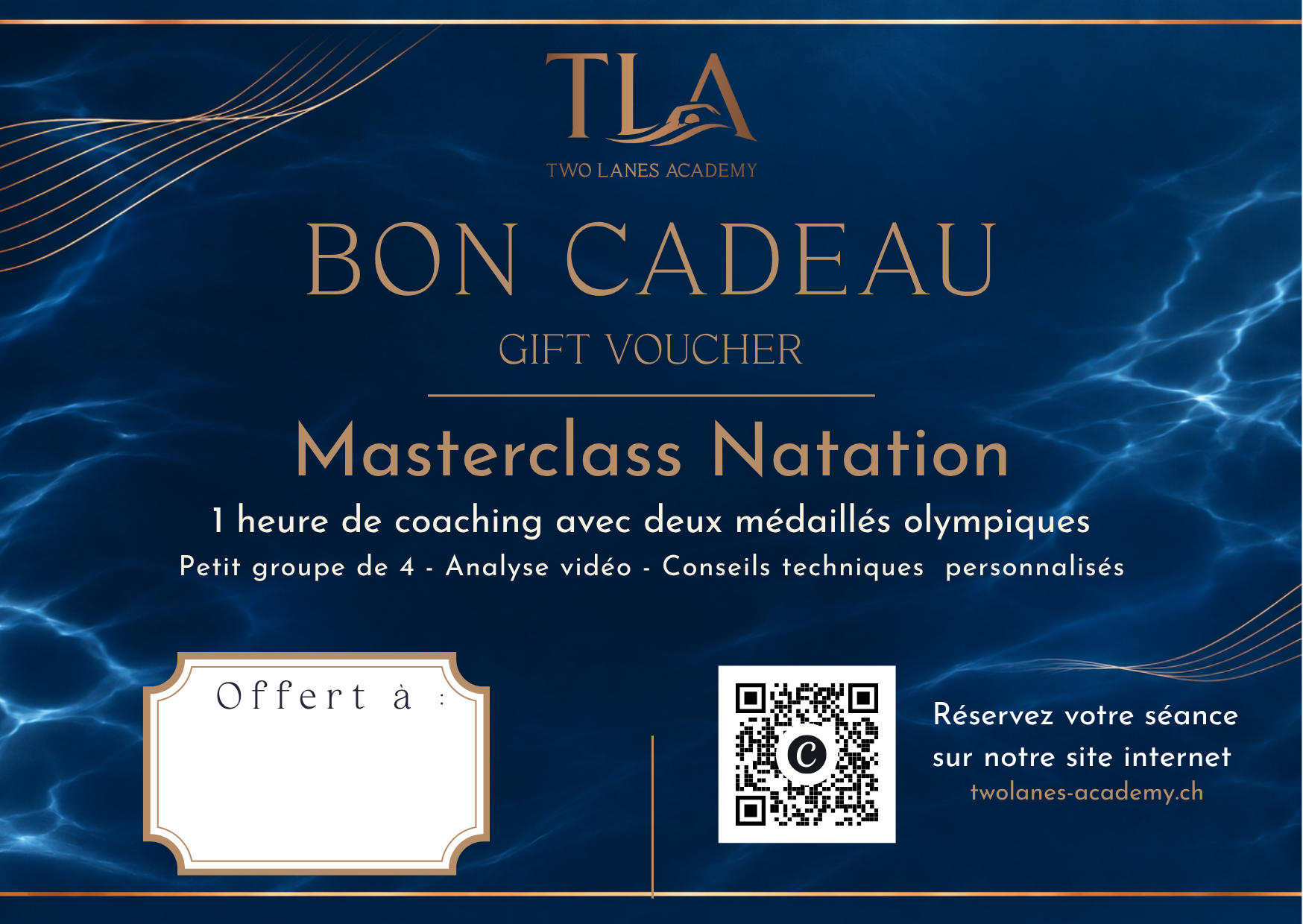 Aperçu du bon cadeau Masterclass Two Lanes Academy